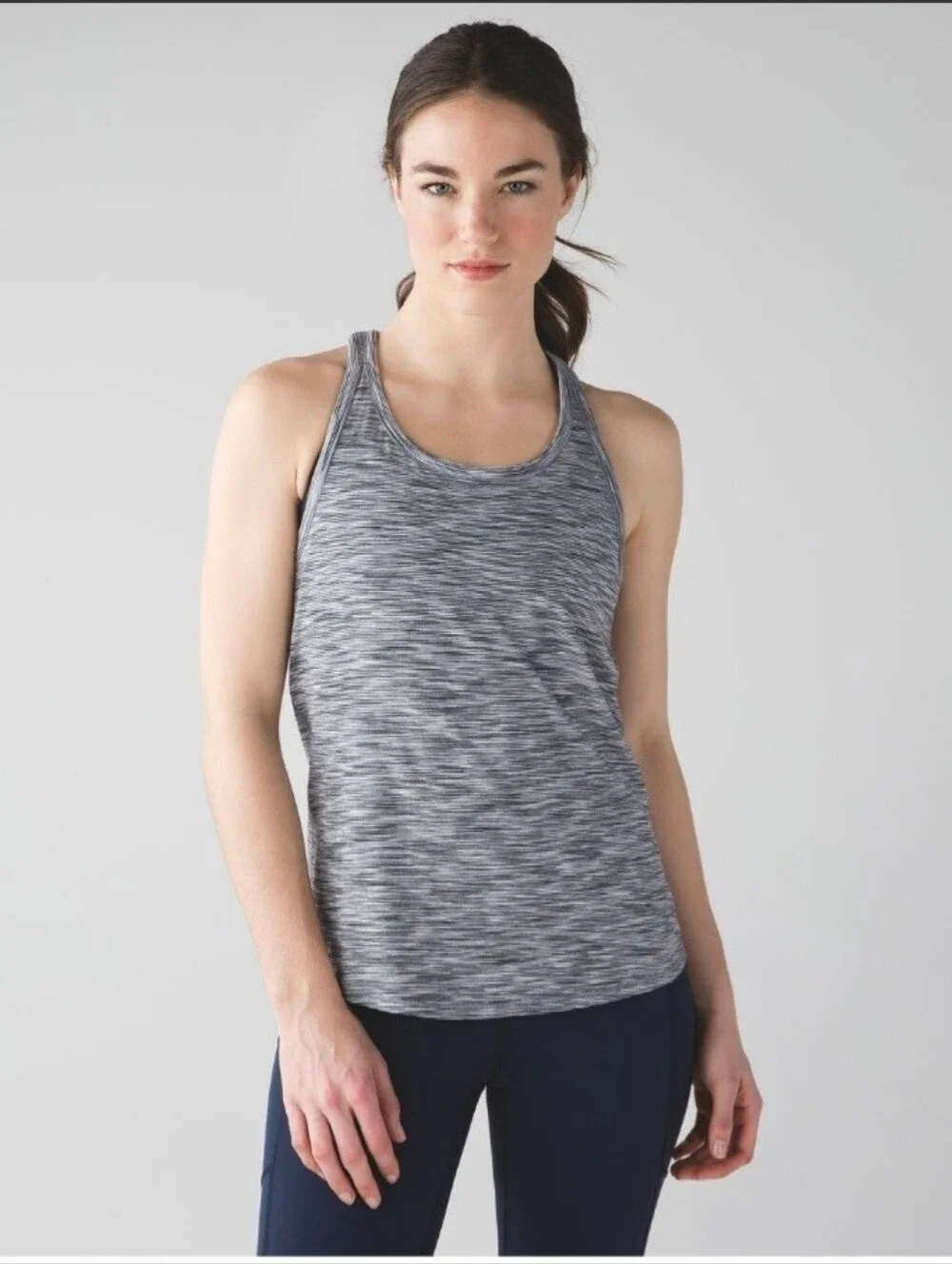 Lululemon Yogi Everyday Tank🖤🩶 Space Dye White Black